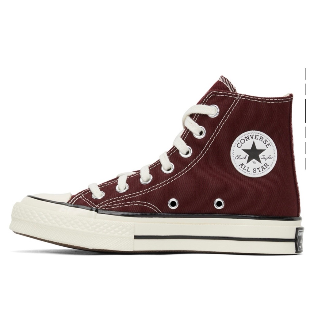Converse Burgundy Chunk 70 Hi Sneakers In Size 5